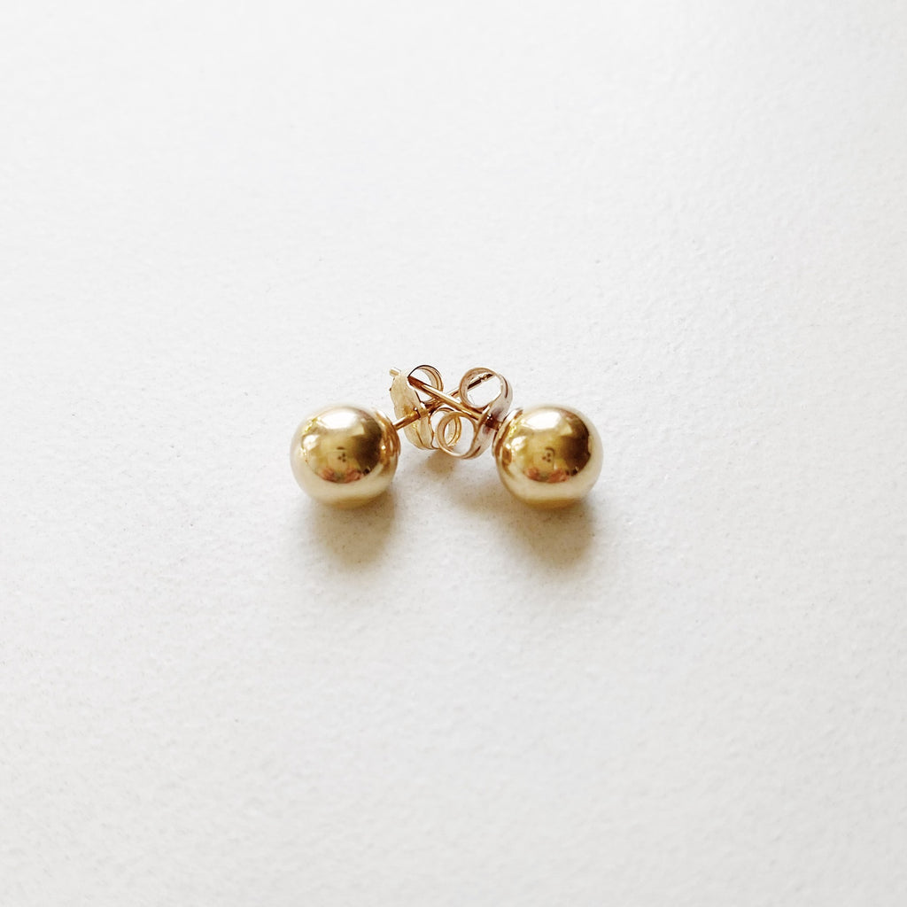 RAQIE Jewelry and Accessories 14k Gold Ball Stud Earrings