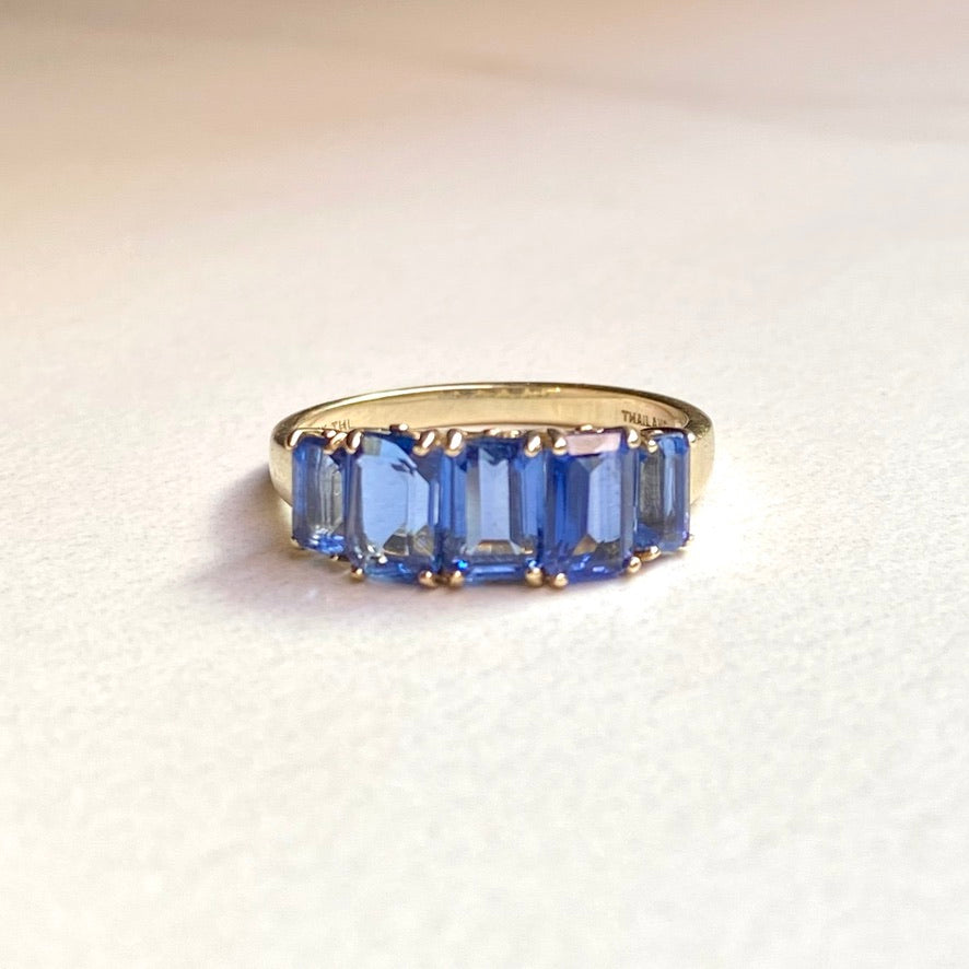 Sapphire Baguette Stacking Ring